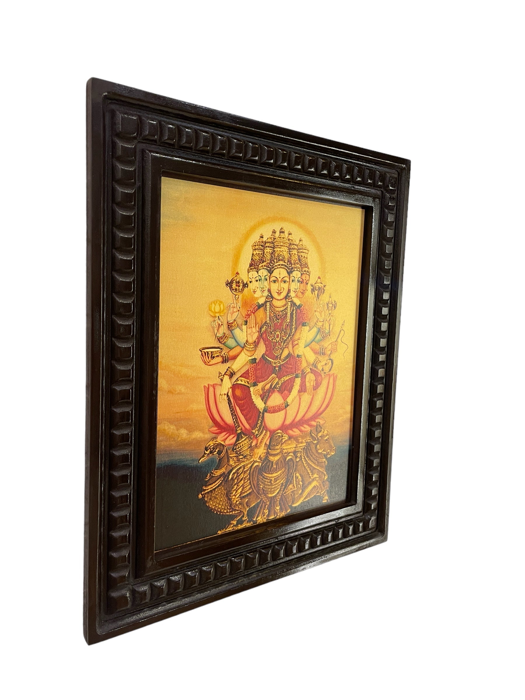 Gayatri Gold Leafed Art With Wooden Frame