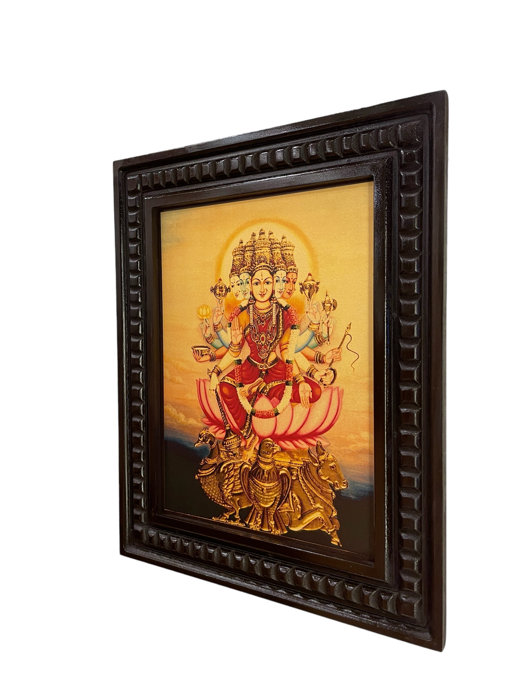 Gayatri Gold Leafed Art With Wooden Frame