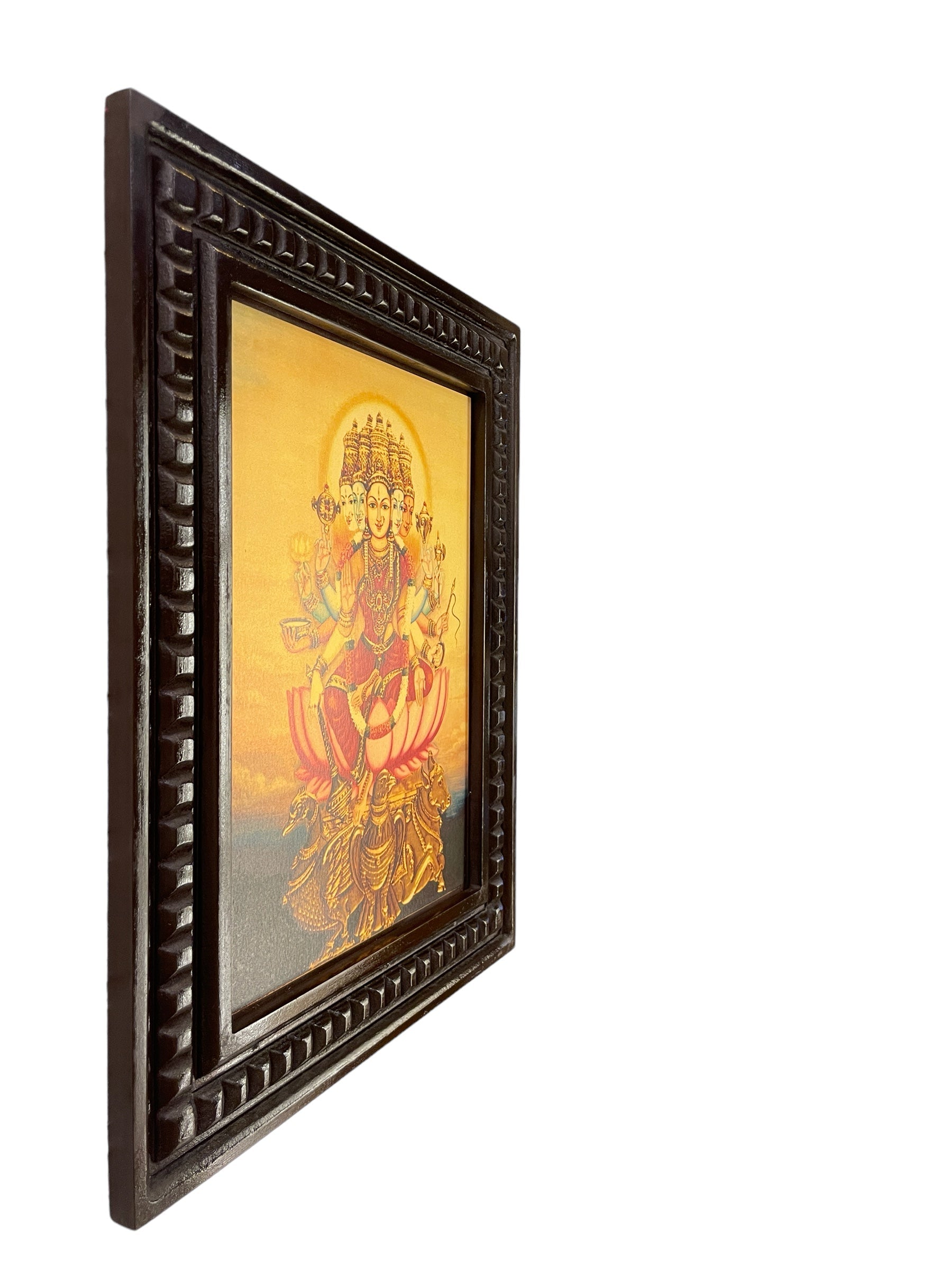 Gayatri Gold Leafed Art With Wooden Frame