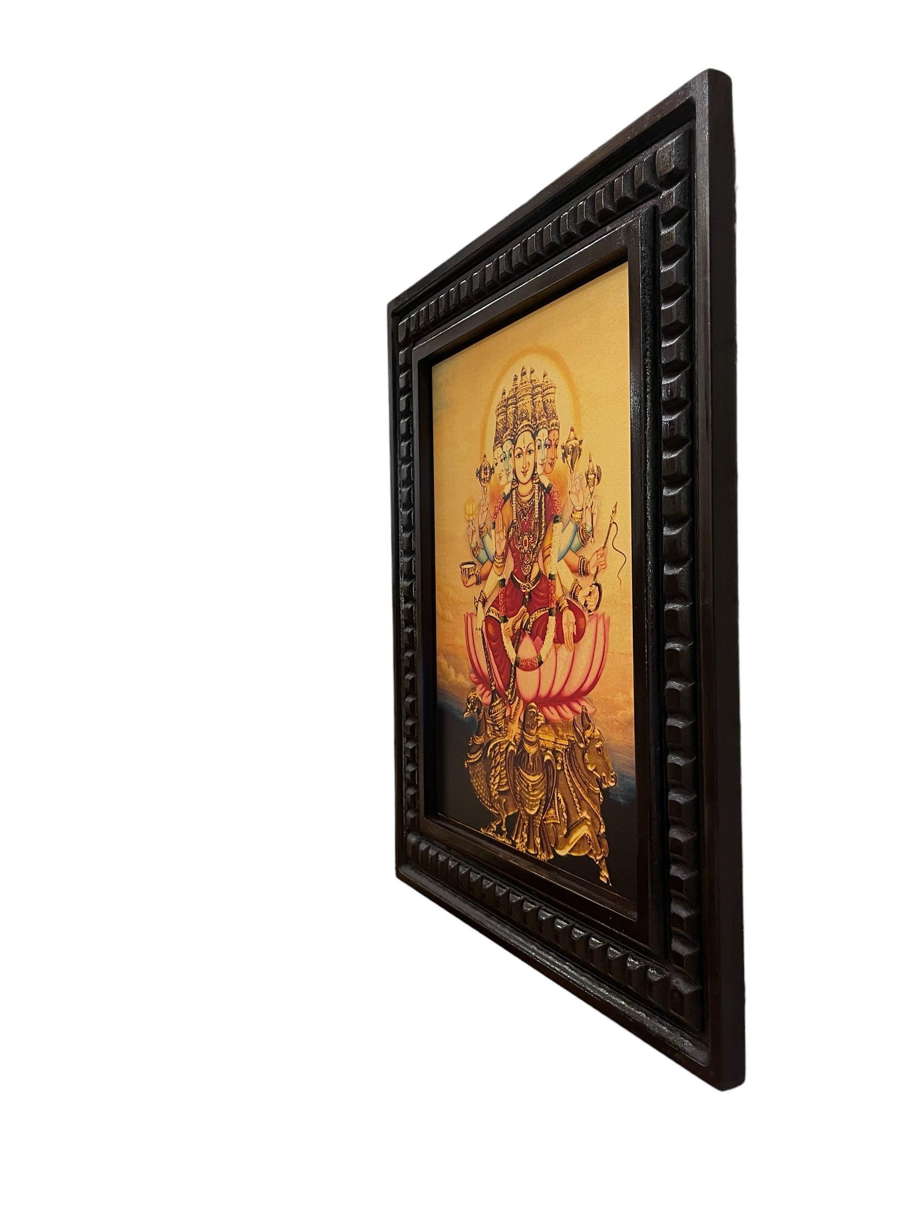Gayatri Gold Leafed Art With Wooden Frame