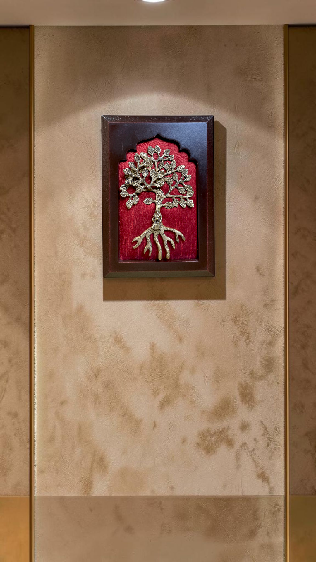 Brass Kalpavriksha with Kuber Wall Art |