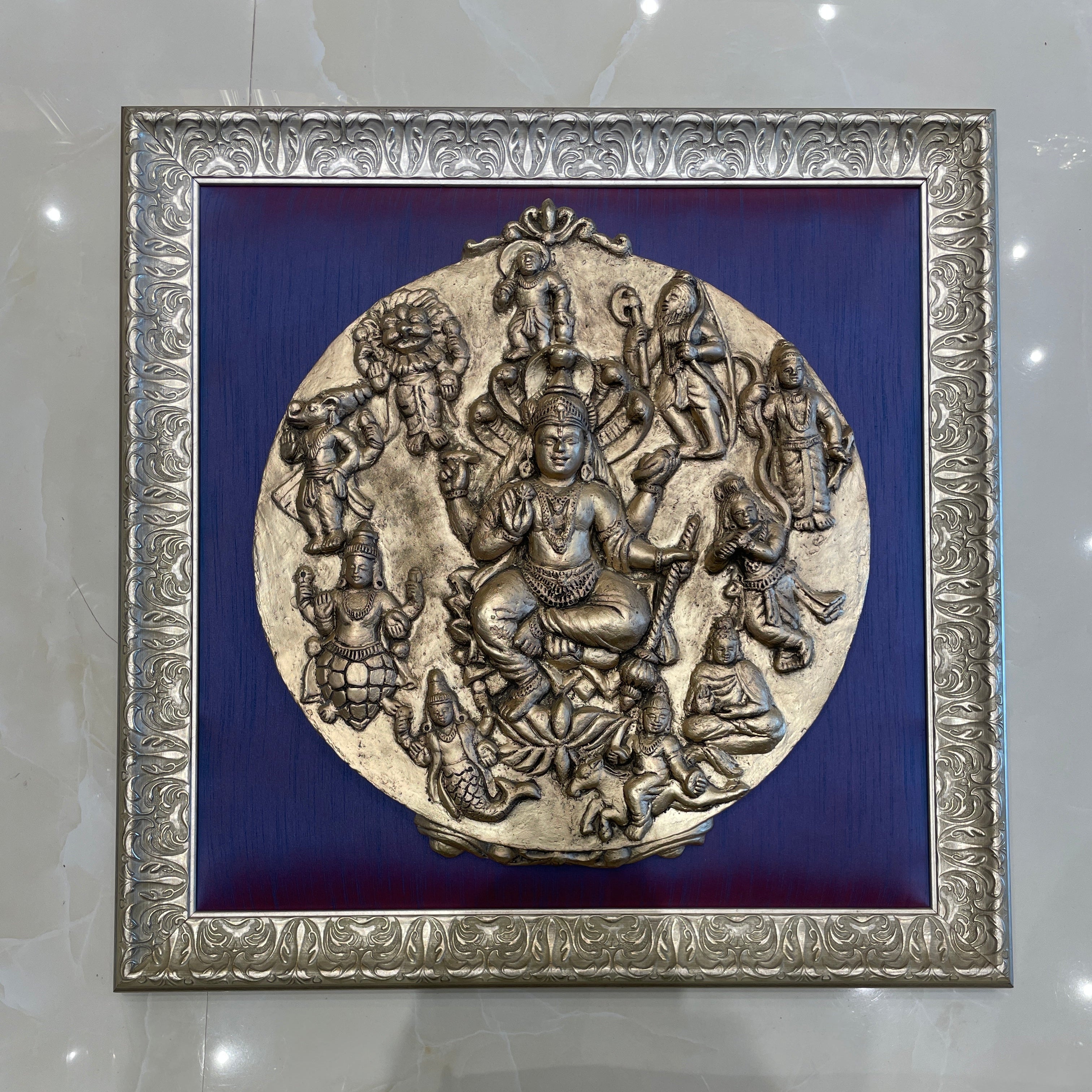 92.5 Sterling Silver Dashavatara Wall Art