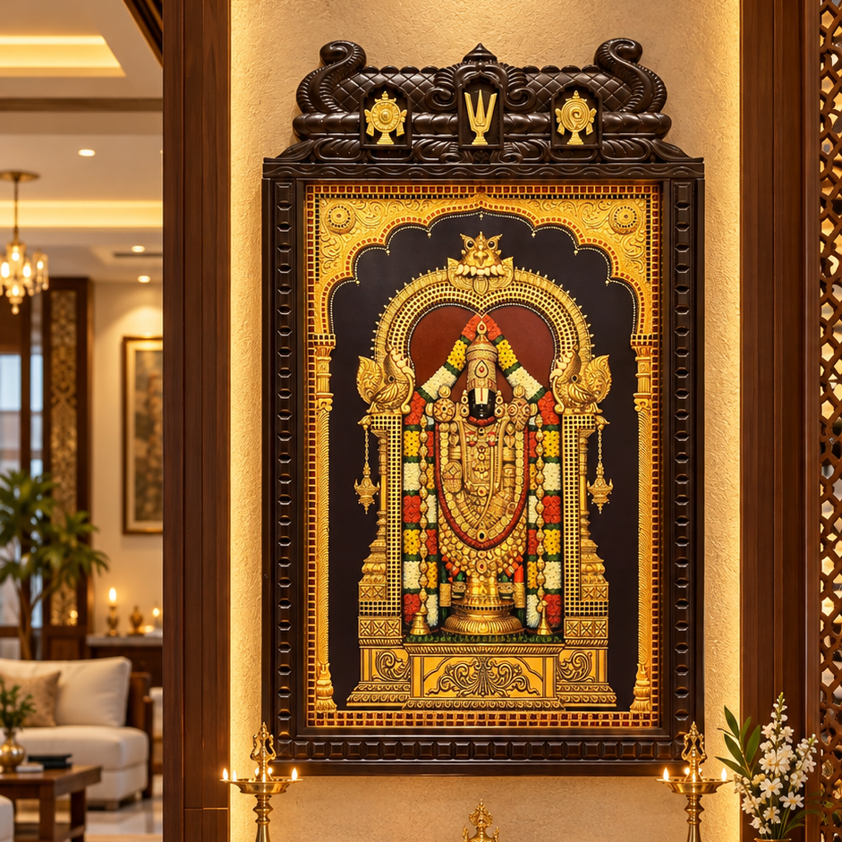 Tirupati Balaji Gold Leaf Art – Made by ESTUDIO