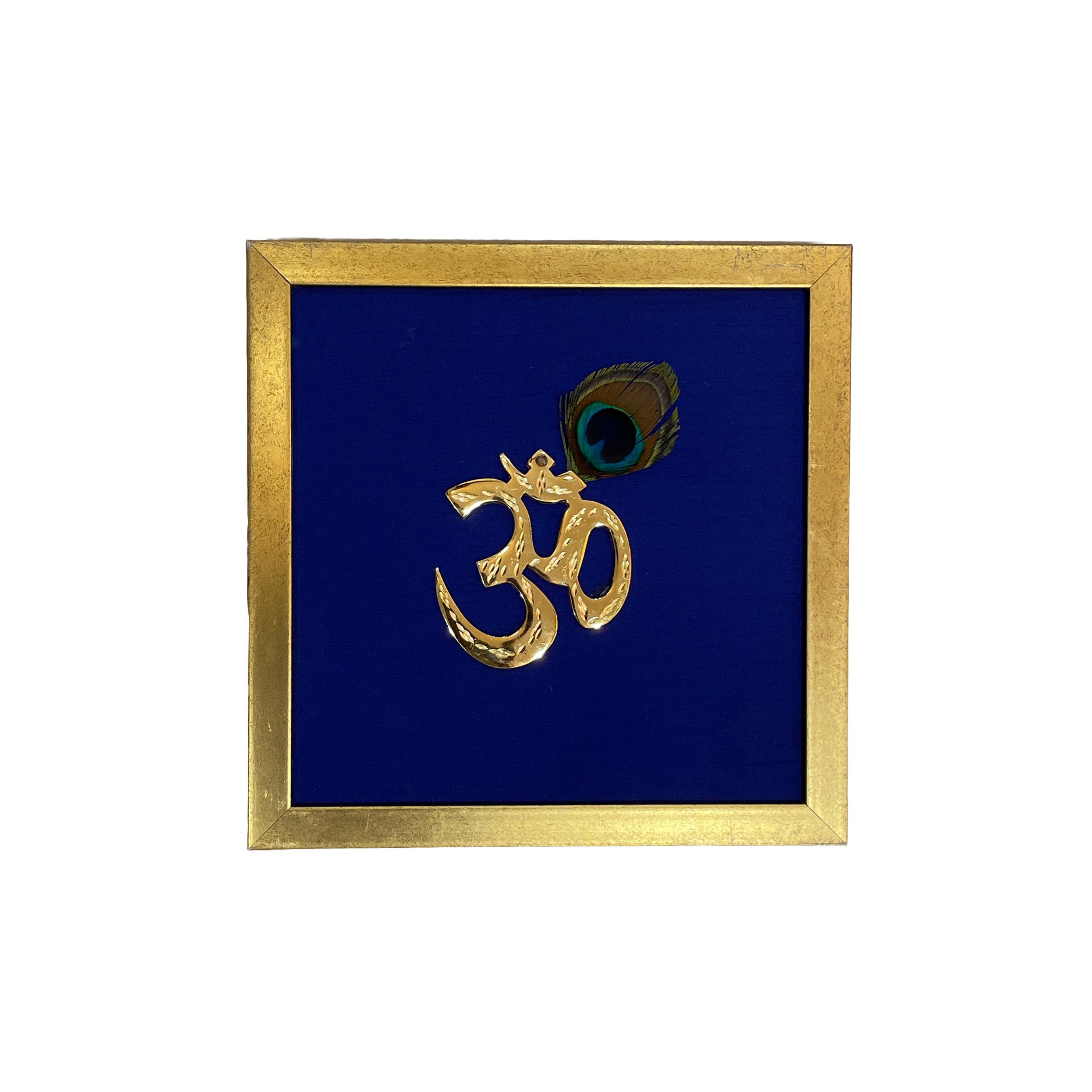 Om & Swastik Gold Frame Wall Art | Luxury Spiritual Decor