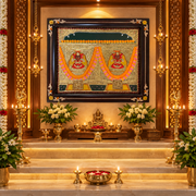 Shri Tida Gela Dhandhanwali Dadiji Tanjore Painting | Premium Rosewood Frame | Divine Wall Art by ESTUDIO