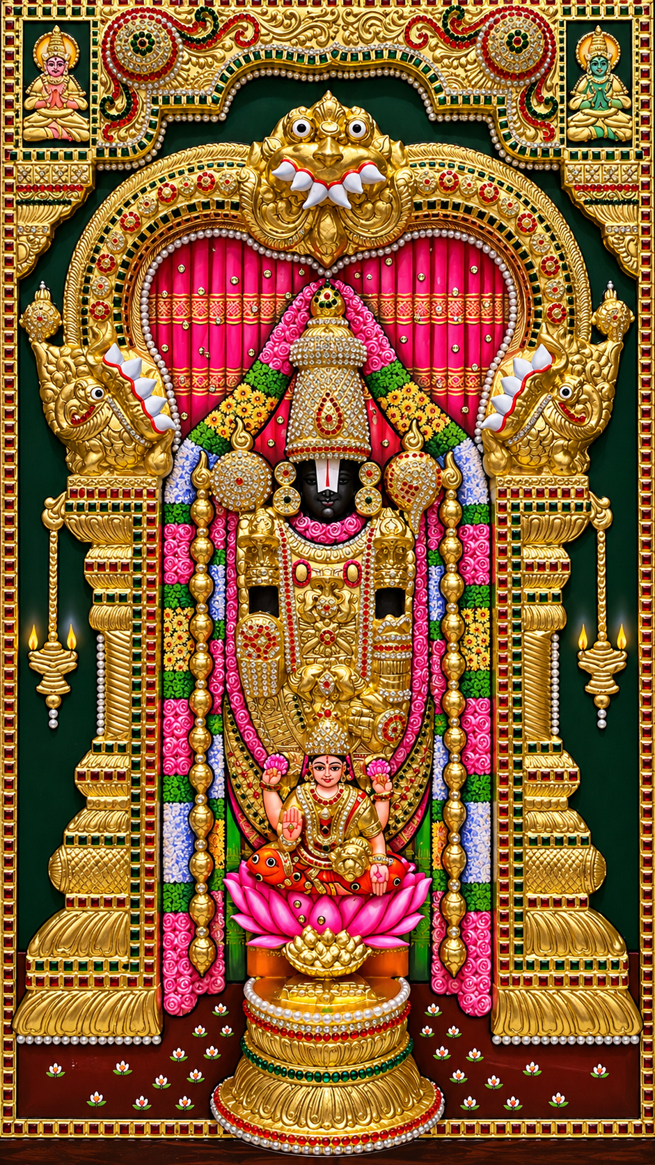 TIRUPATI BALAJI – 4D TANJORE MASTERPIECE