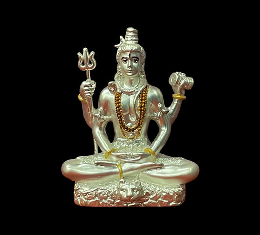 Silver Lord Mahadev Idol