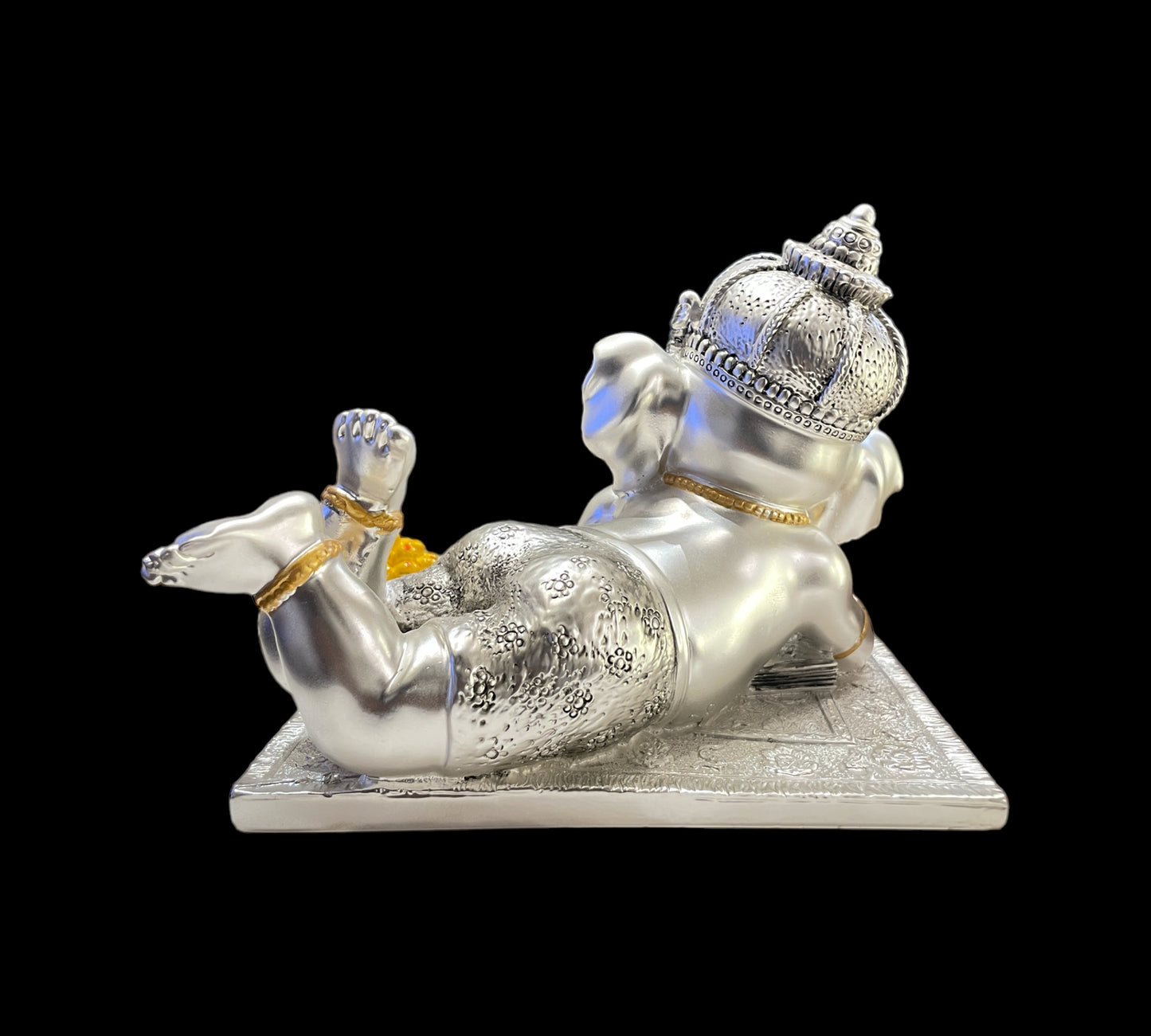 Silver Baby Ganesha Reading Book idol