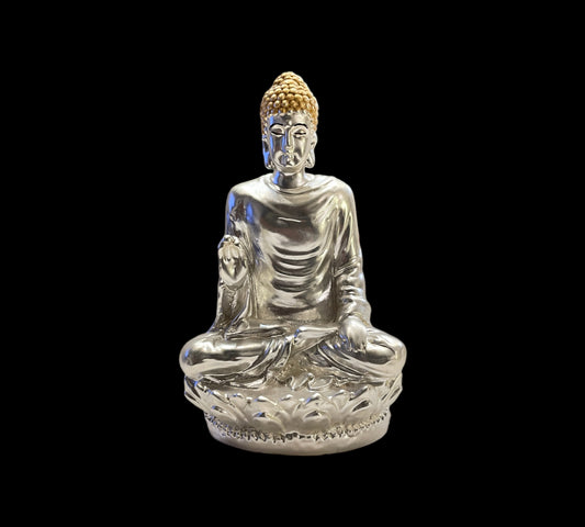 Silver Buddha idol
