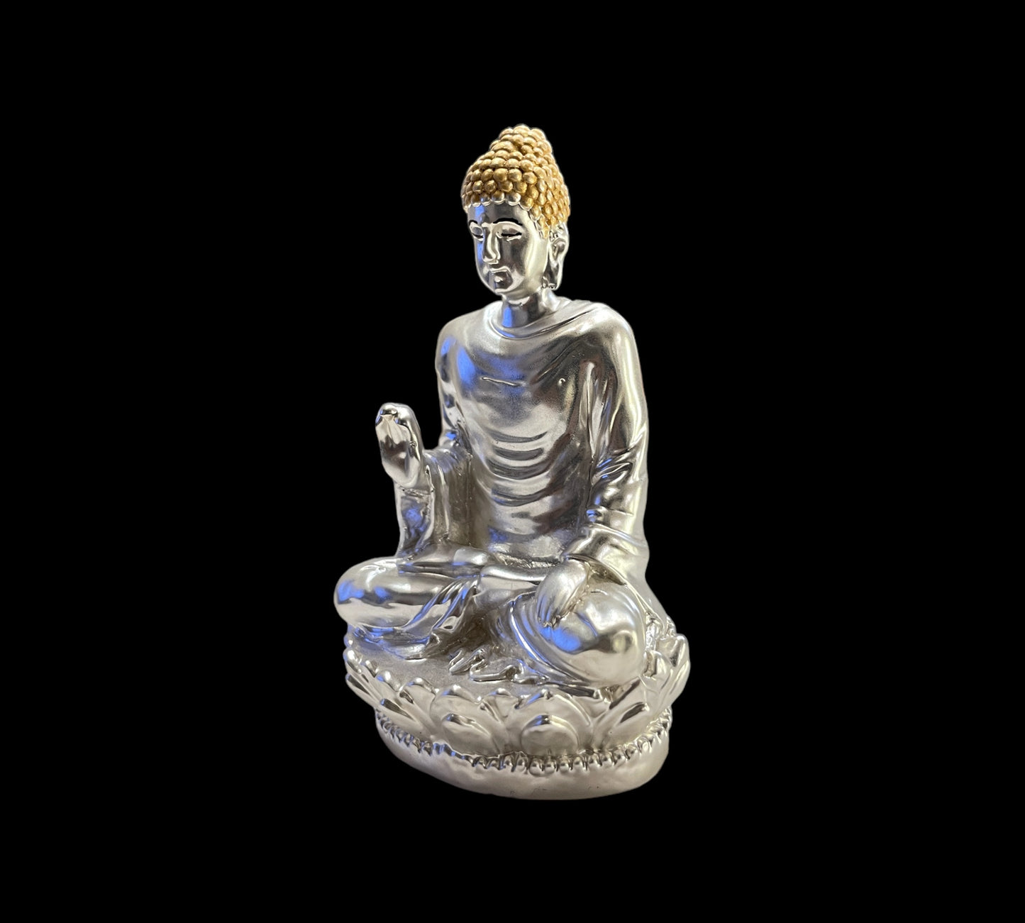 Silver Buddha idol