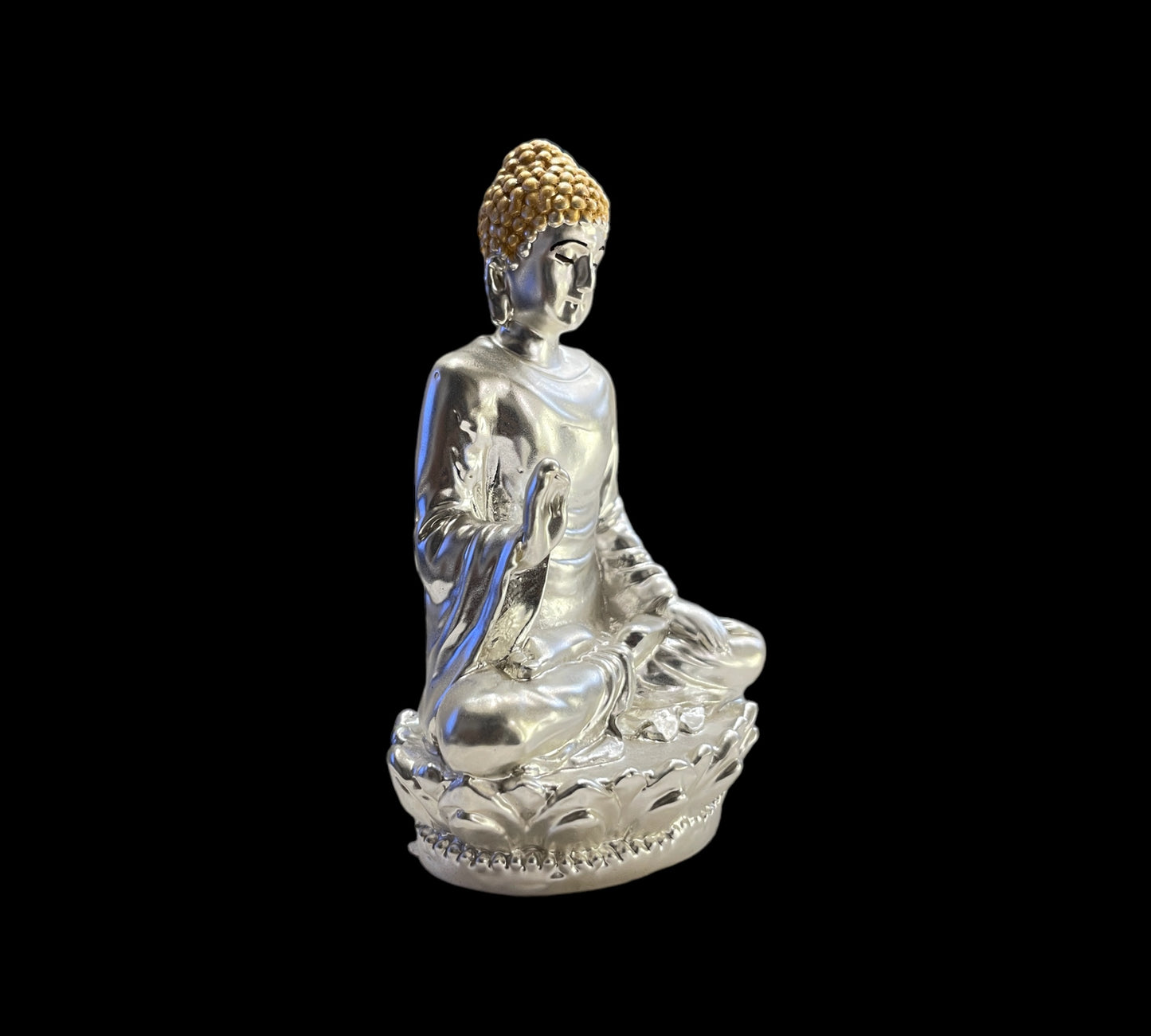 Silver Buddha idol