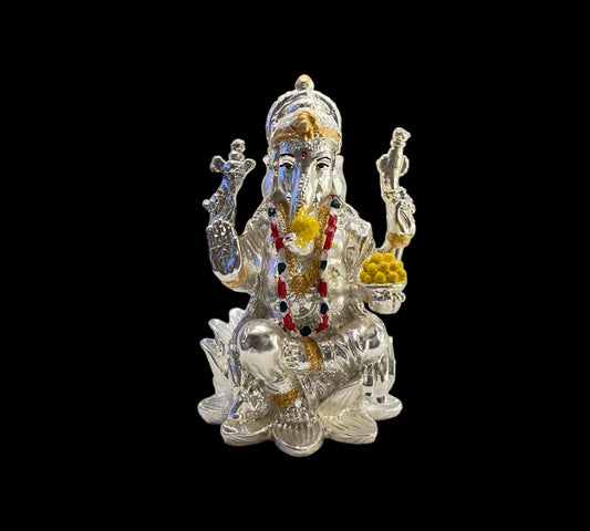 Silver Lord Ganesha Idol