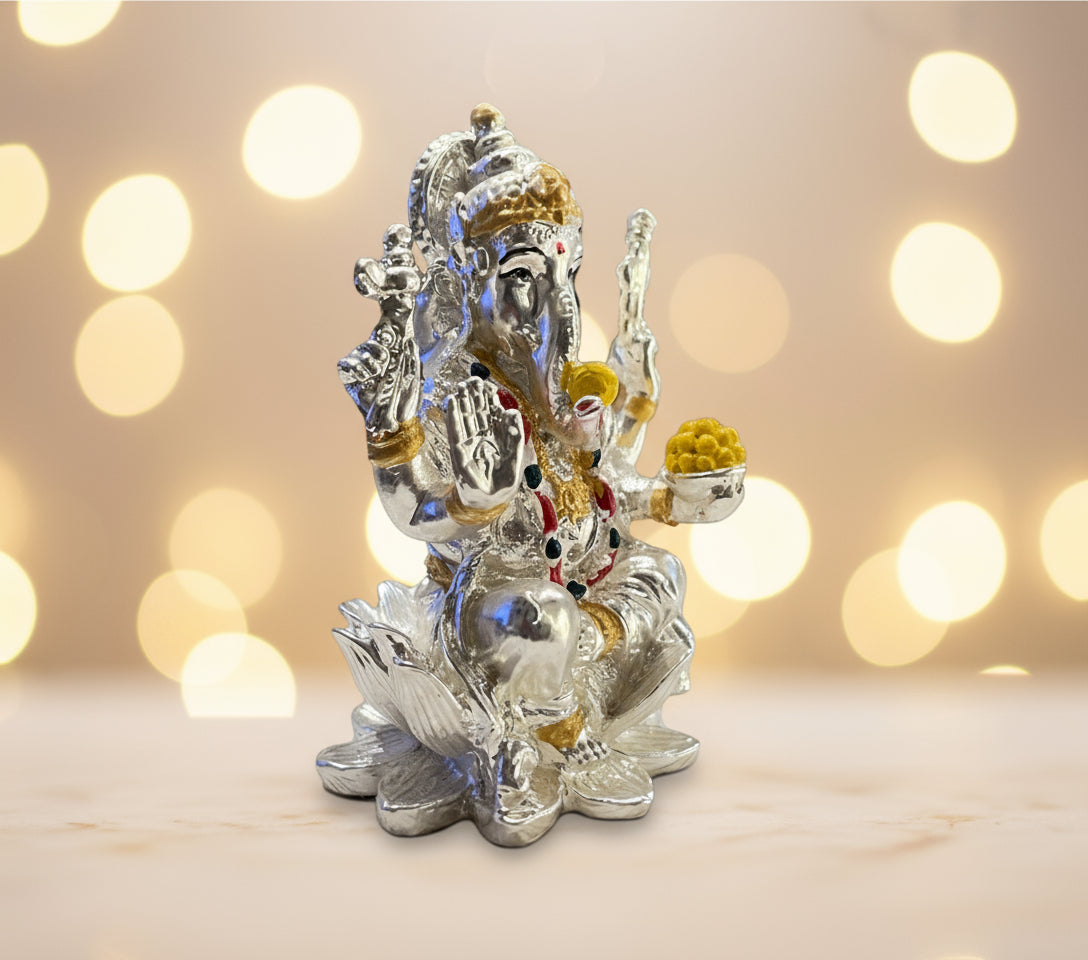 Silver Lord Ganesha Idol