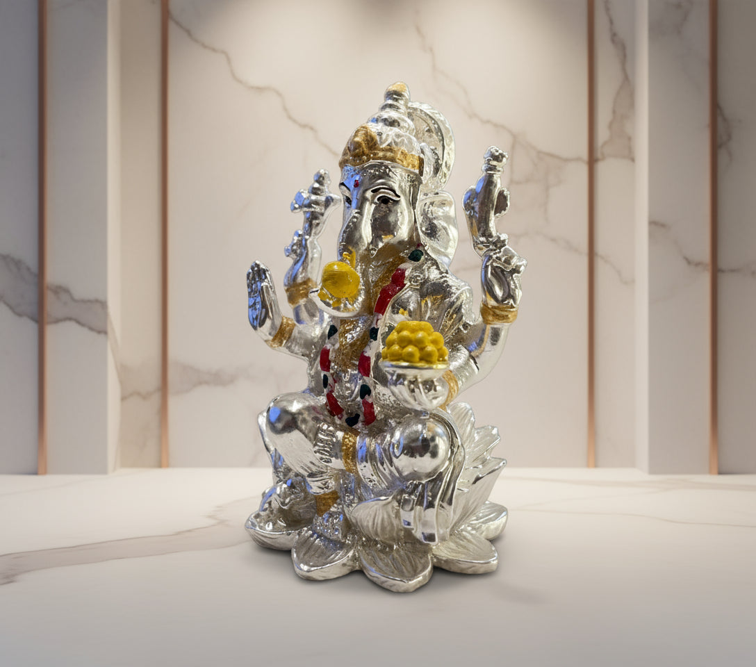 Silver Lord Ganesha Idol