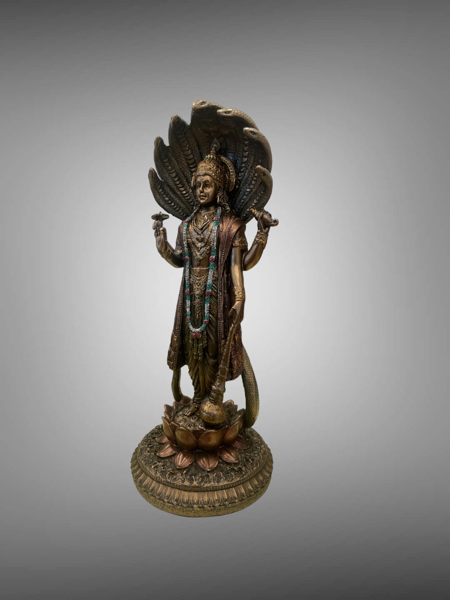 Bronze Standing Lord Vishnu Sculpture