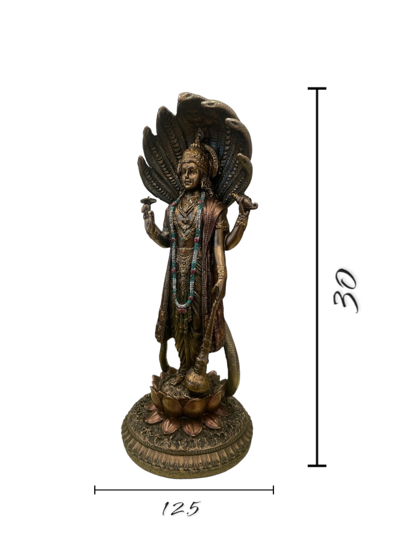 Bronze Standing Lord Vishnu Sculpture