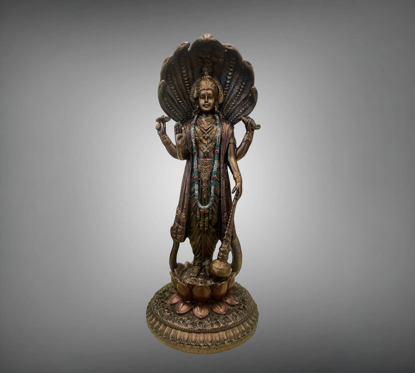 Bronze Standing Lord Vishnu Sculpture