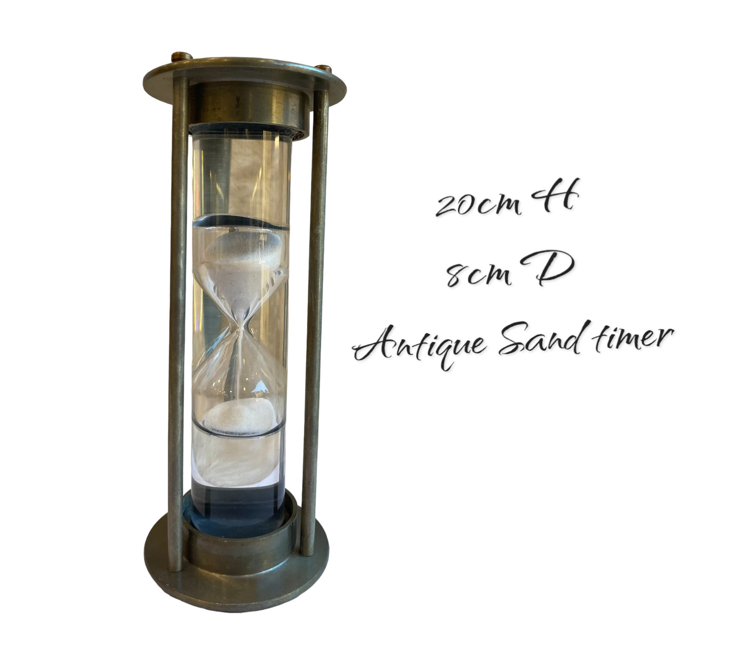 Antique Sand Timer with White Sand