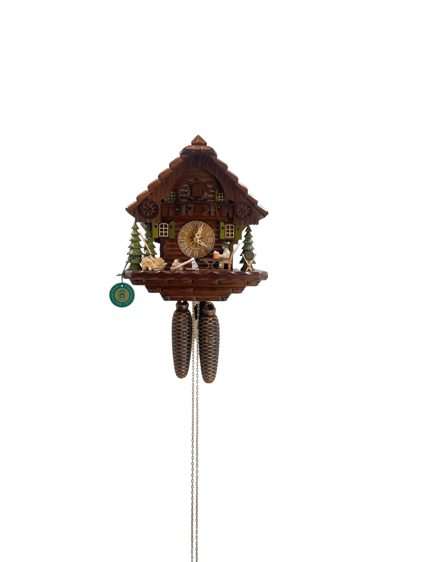 Mechanical original  cuckoo clock with beer drinkingman - 8 day mechanical Movement