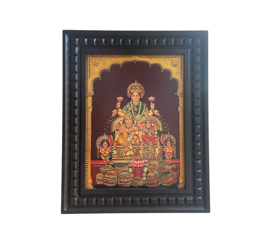 Kubera Gold Leafed Art With Wooden Frame