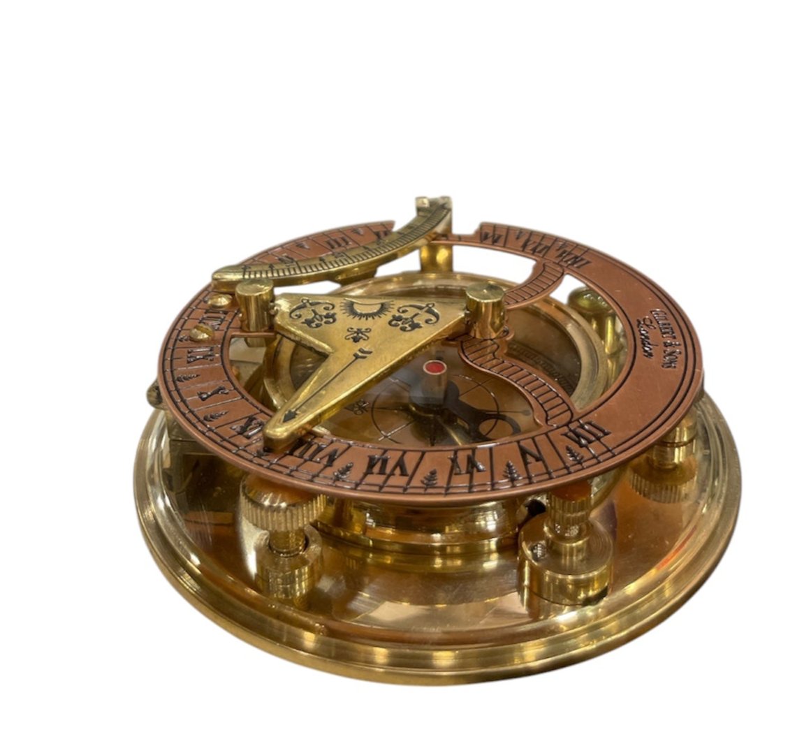 Brass & Copper Sundial Compass