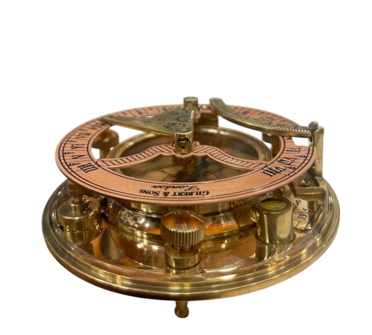 Brass & Copper Sundial Compass