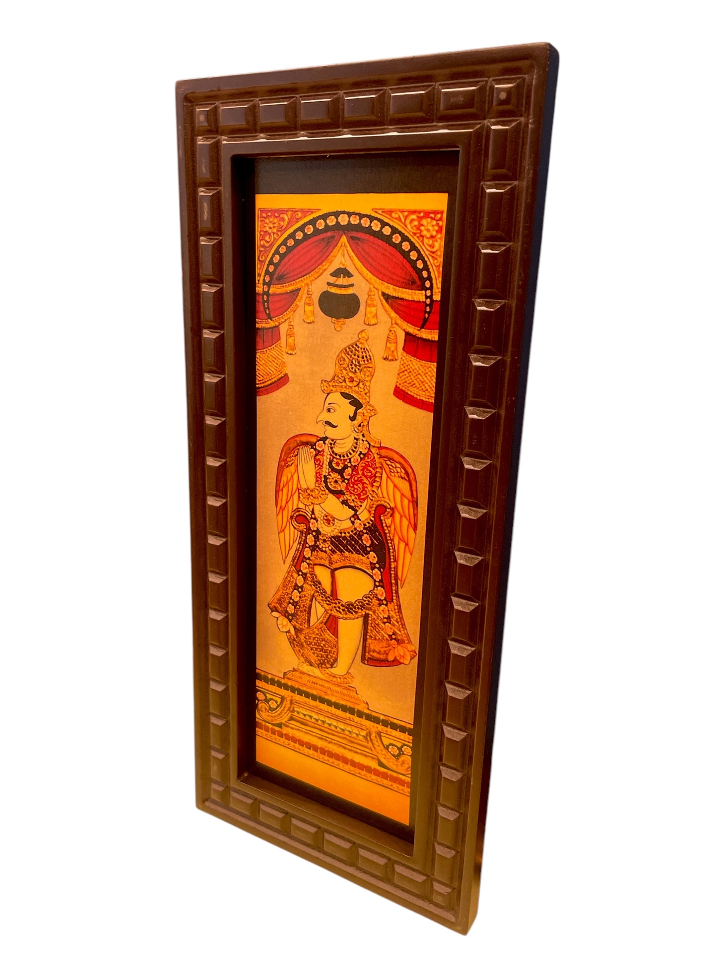 Garuda Dwarapalaka Gold Foiled art in Wooden frame