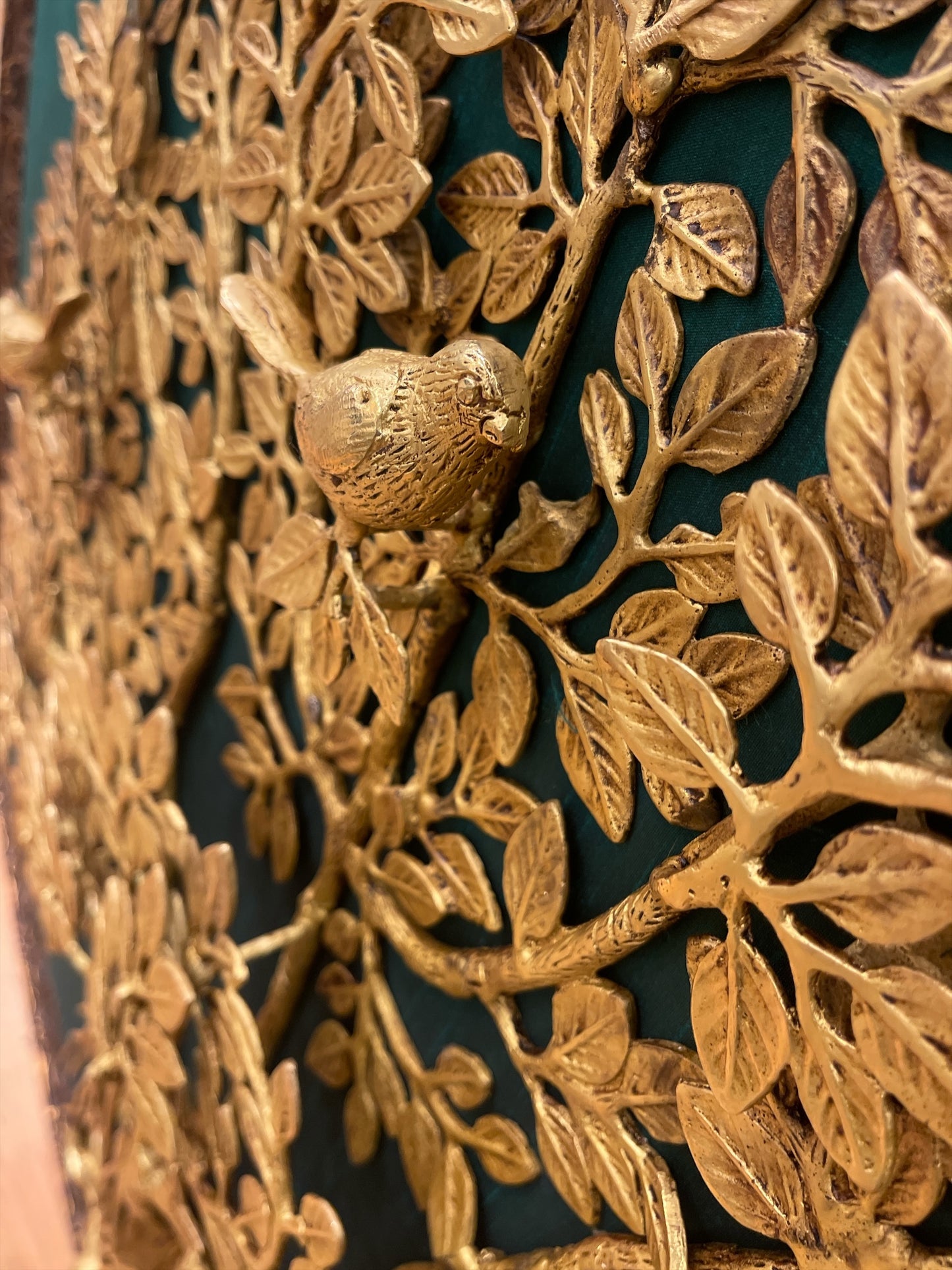 Brass Kalpavriksha: Tree of Life with Green silk