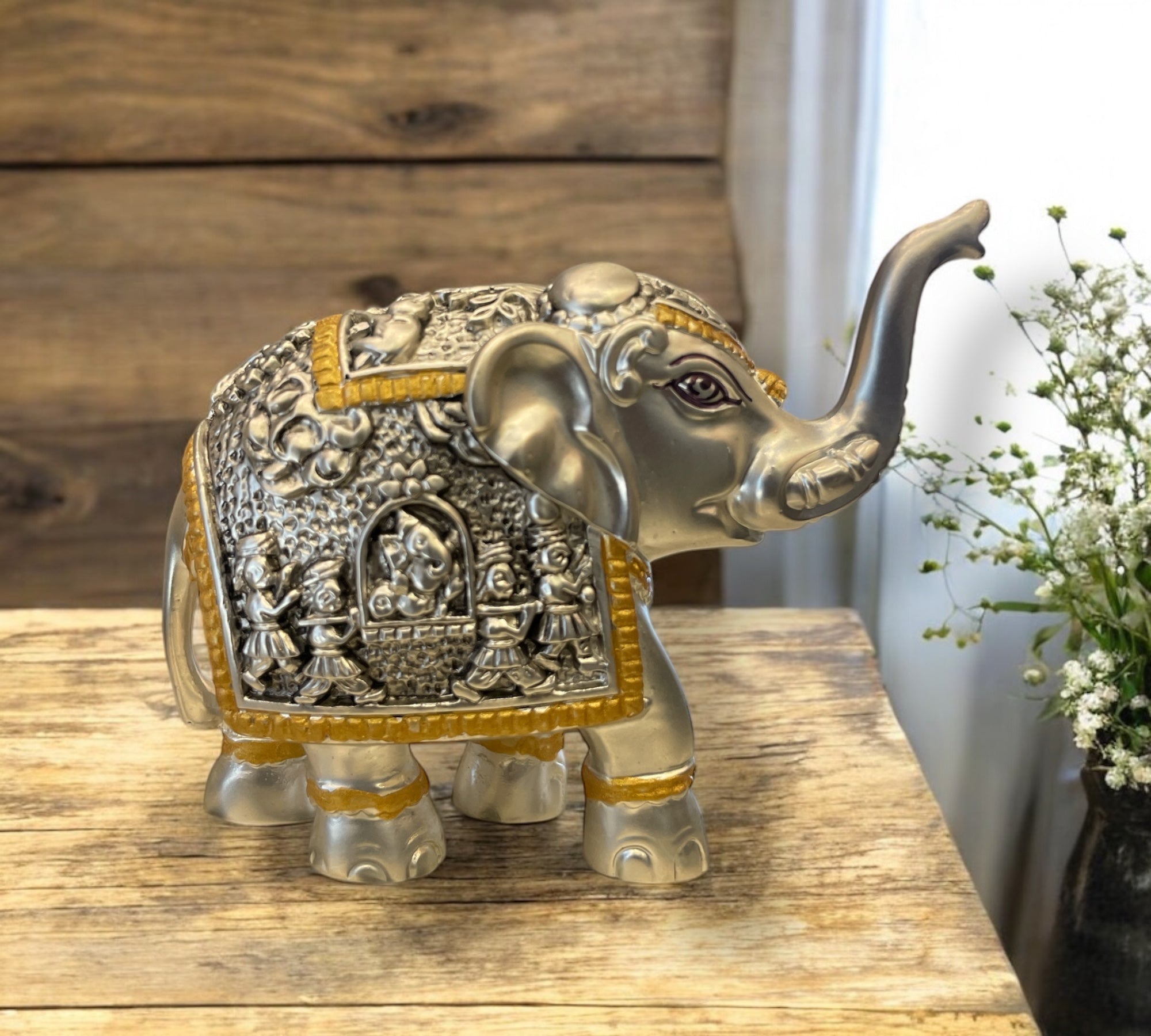 Elephant Sterling Silver with Velvet Box (4 inches)
