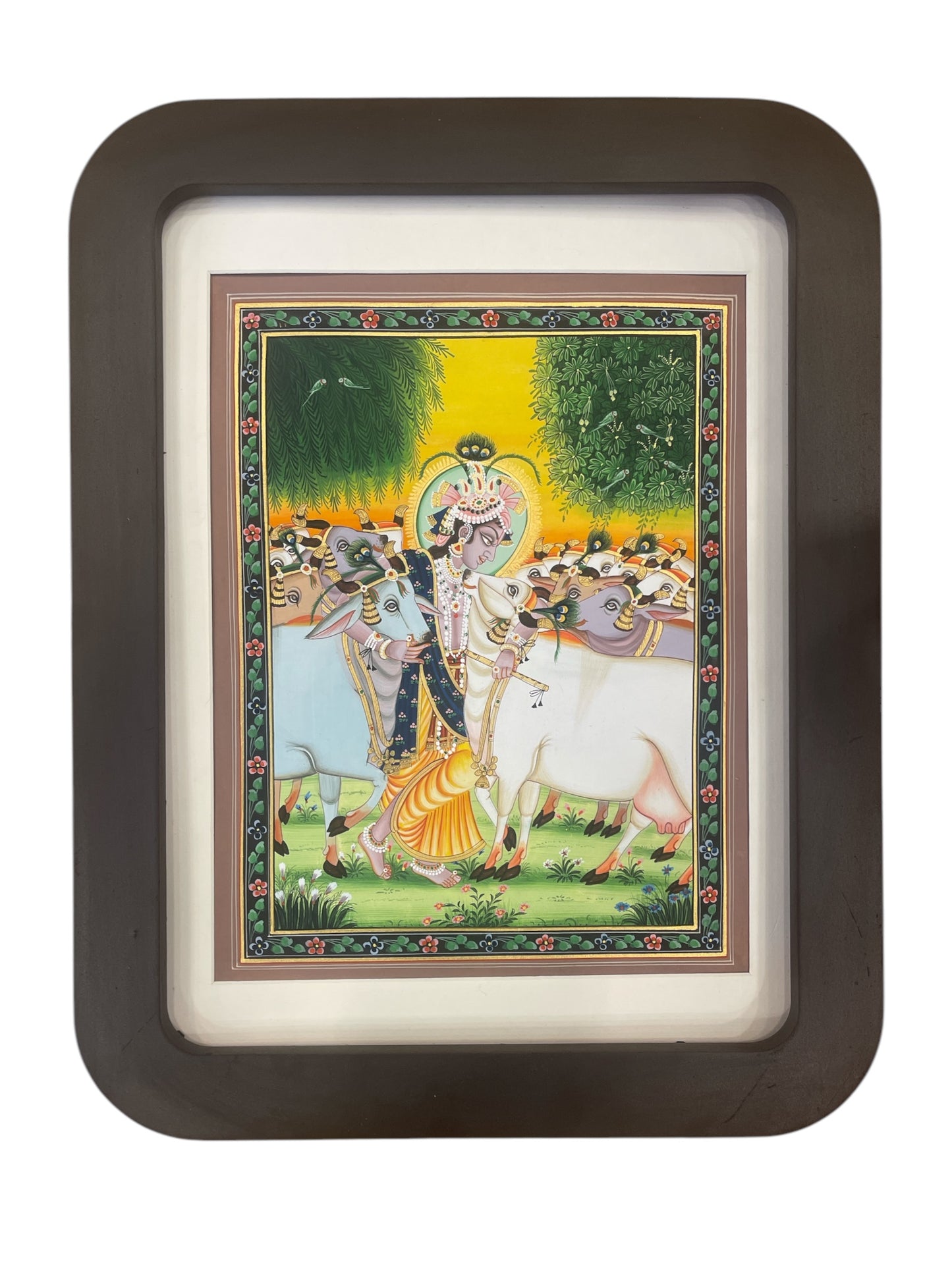 Krishna with Kamadhenu Pichwai