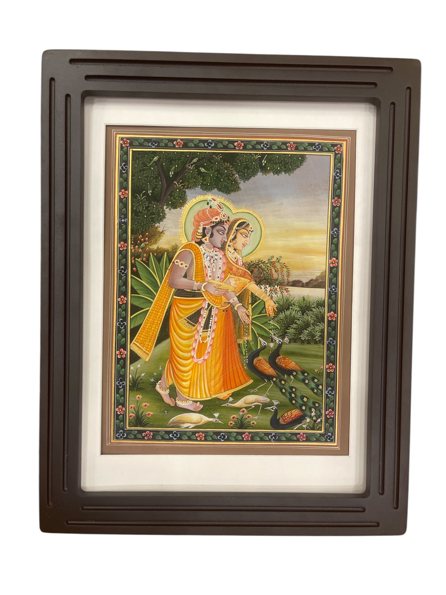 Radha Krishna & Peacock Pichwai