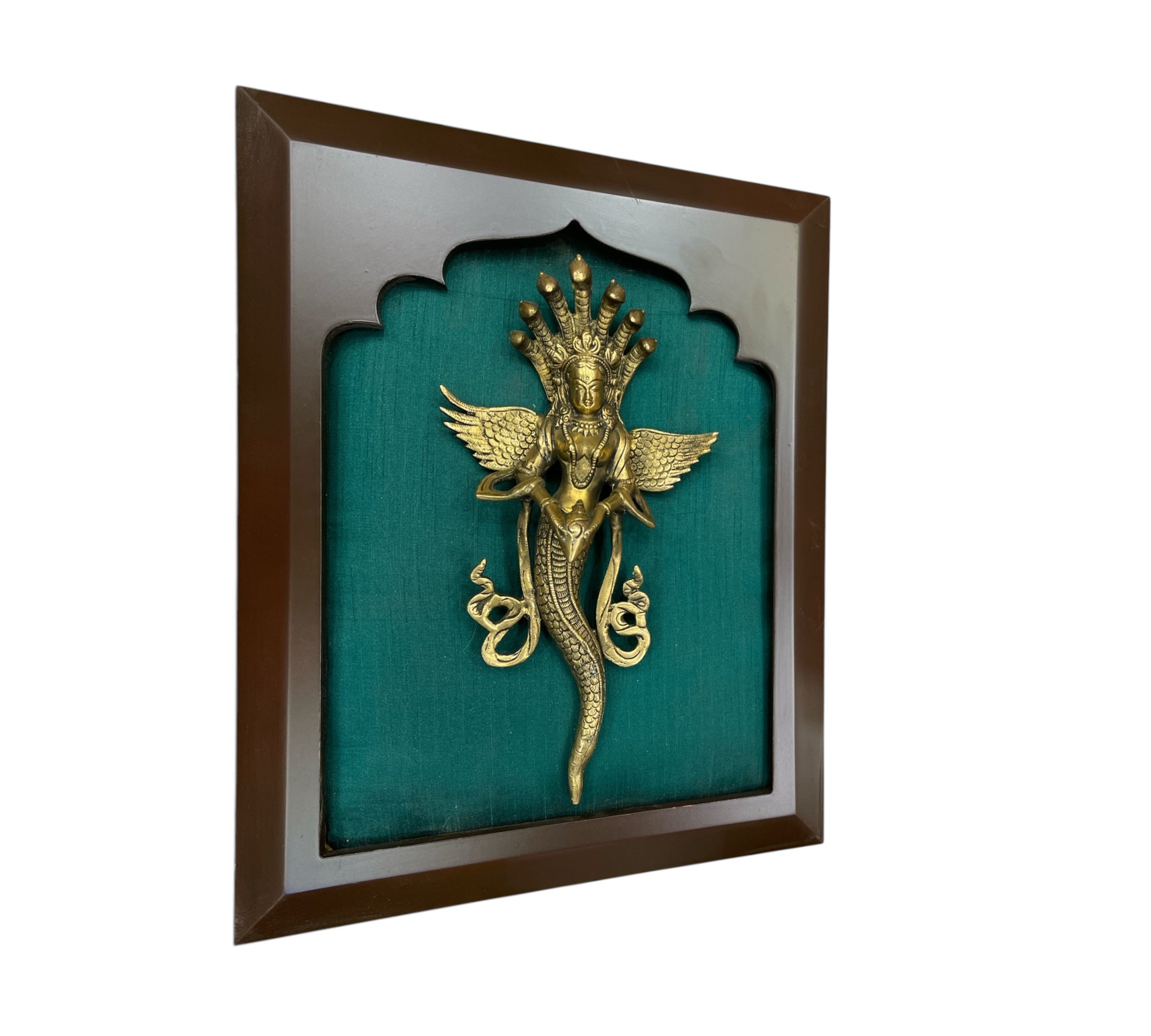 Brass Naga Kanya with Rama Green