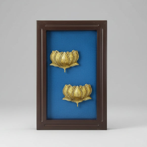 Brass Blue WallArt Set