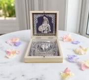 Laddu Krishna with Padukas in Silver 3d Foil gift Box