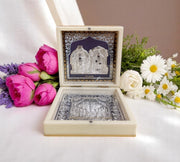 Tirupati & Padmavati with Padukas in Silver 3d Foil Gift box