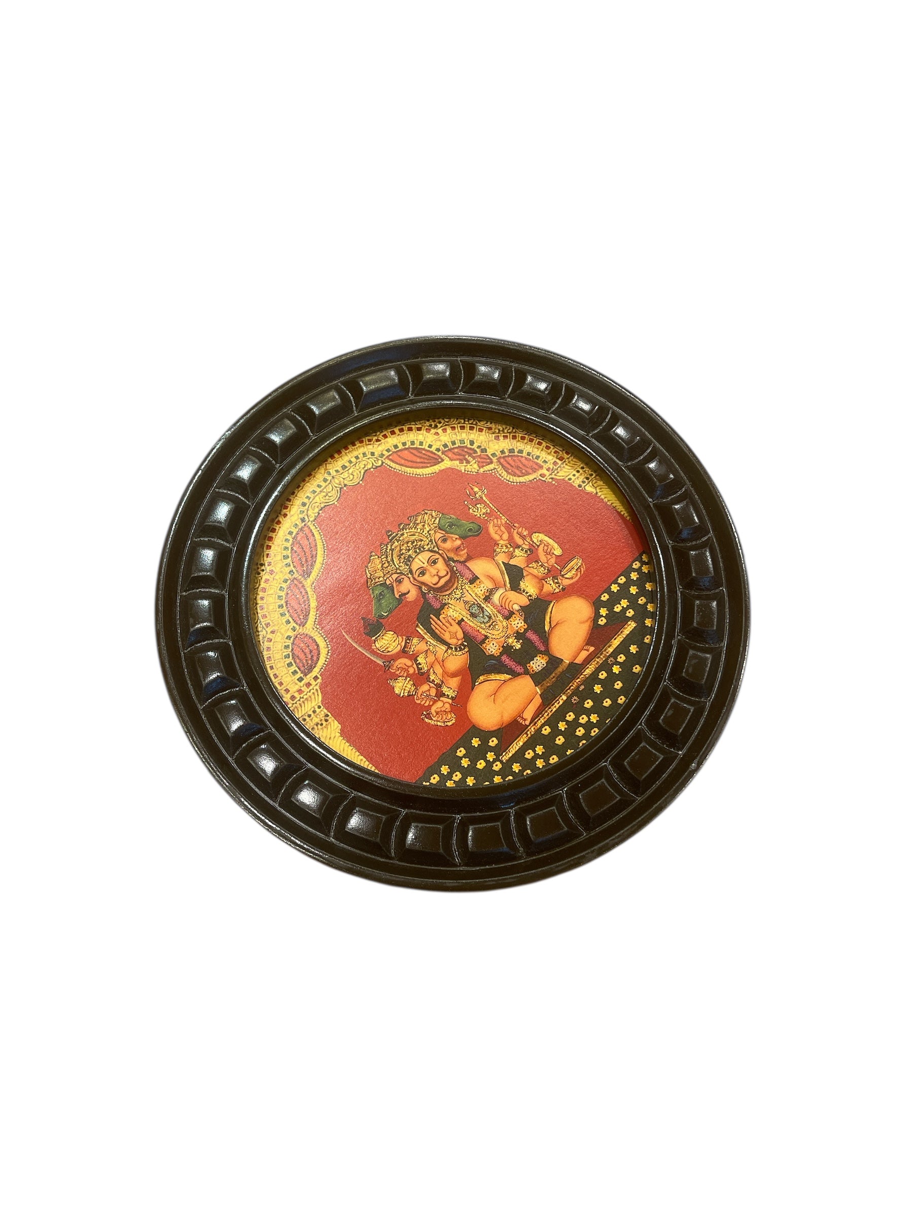 Panchamukhi Hanuman in Circular wooden frame