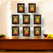 Set of Astalakshmi Gold Leafed Art With Wooden Frame