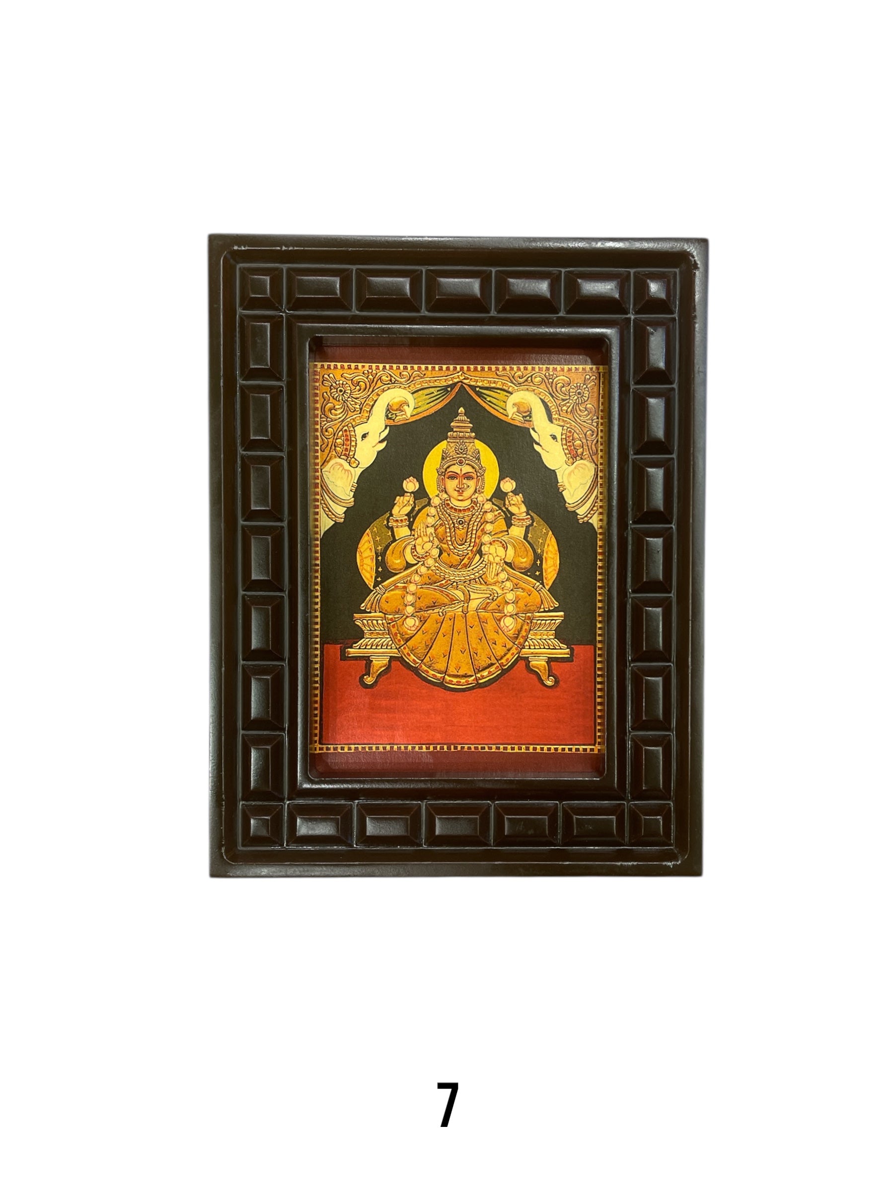 Set of Astalakshmi Gold Leafed Art With Wooden Frame