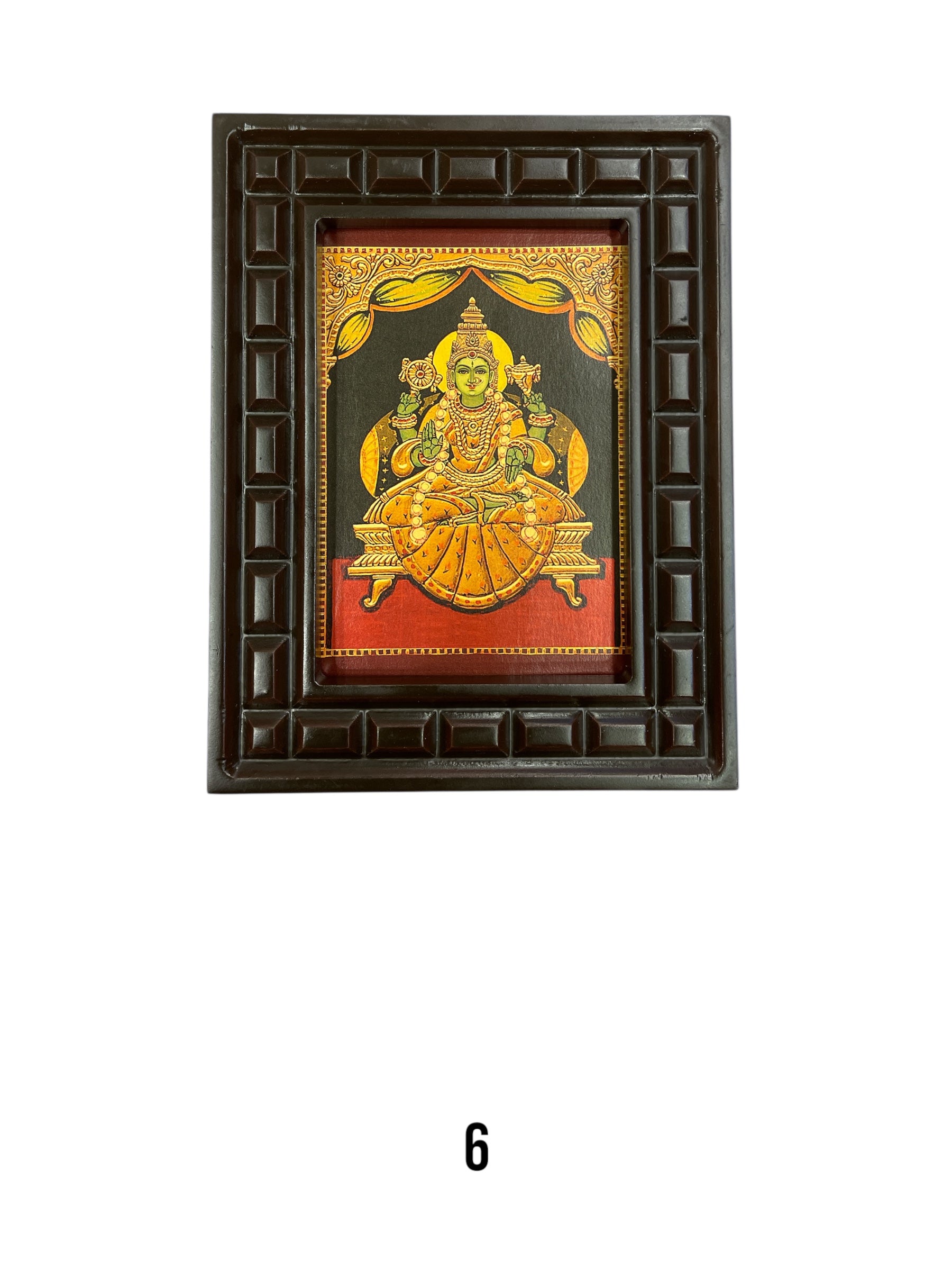 Set of Astalakshmi Gold Leafed Art With Wooden Frame