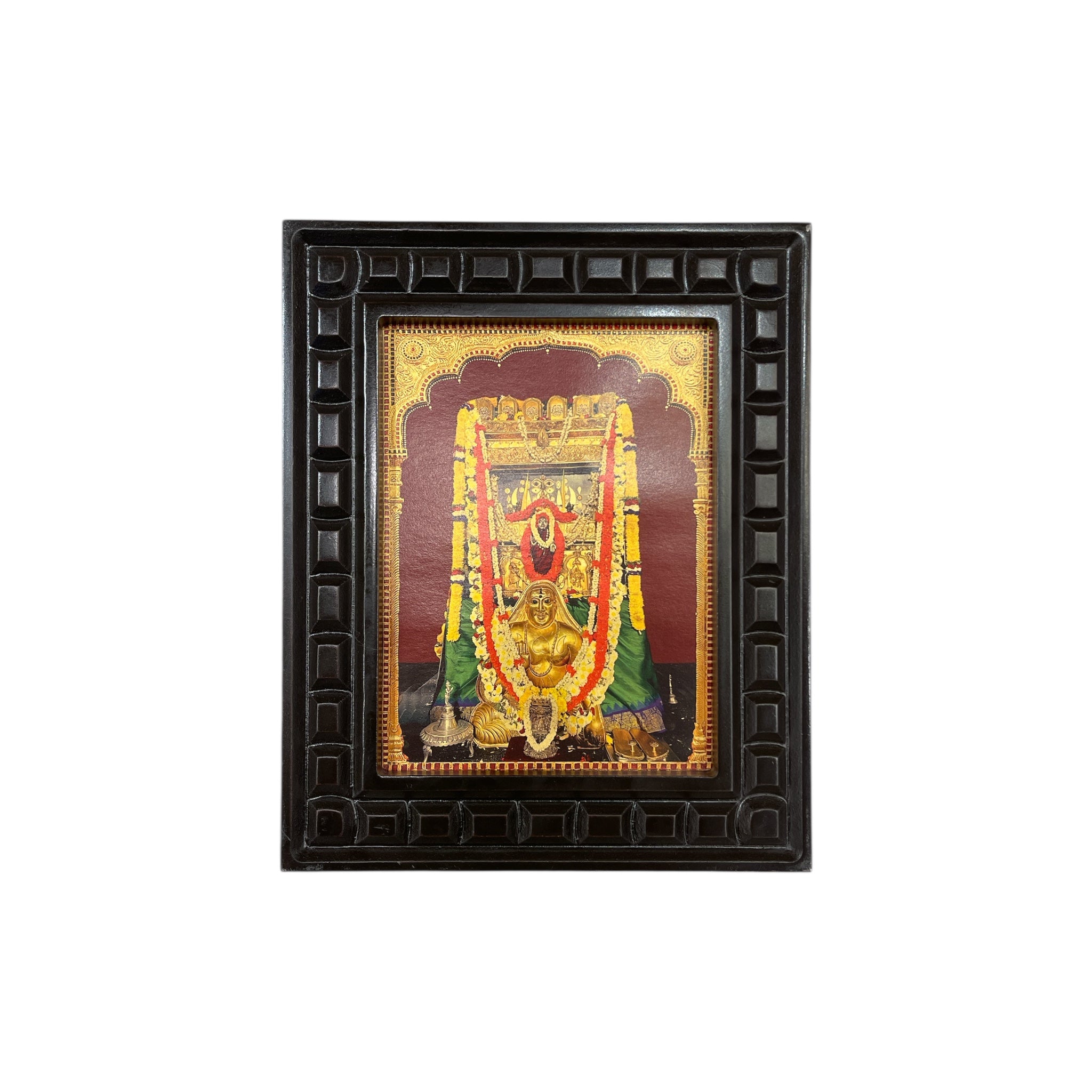 Raghavendra Swamy -3 Gold foiled artwork in wooden frame