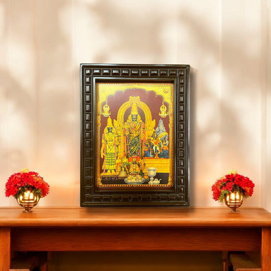 Parthasarathy Perumal  Gold foiled art within Wooden Frame