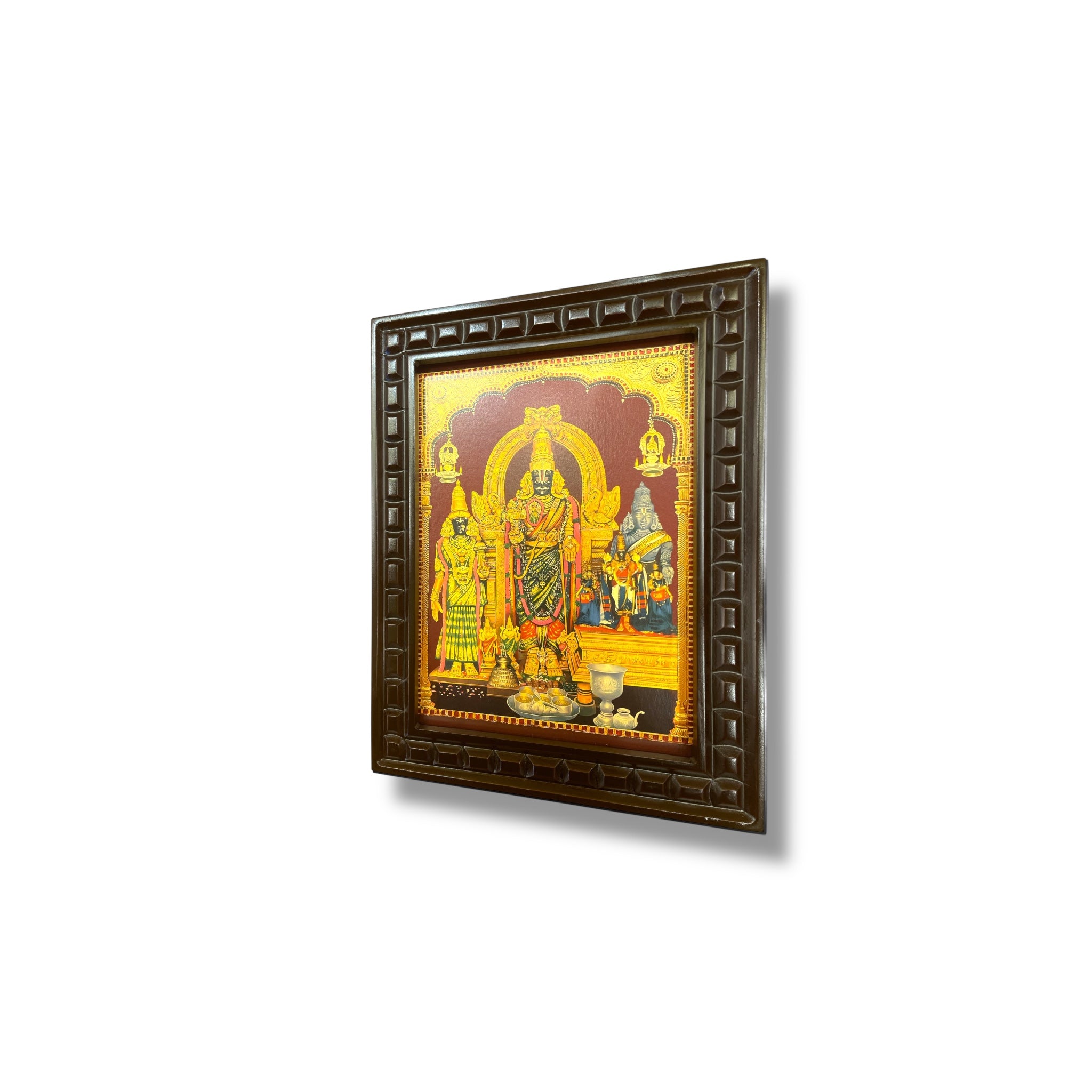 Parthasarathy Perumal  Gold foiled art within Wooden Frame