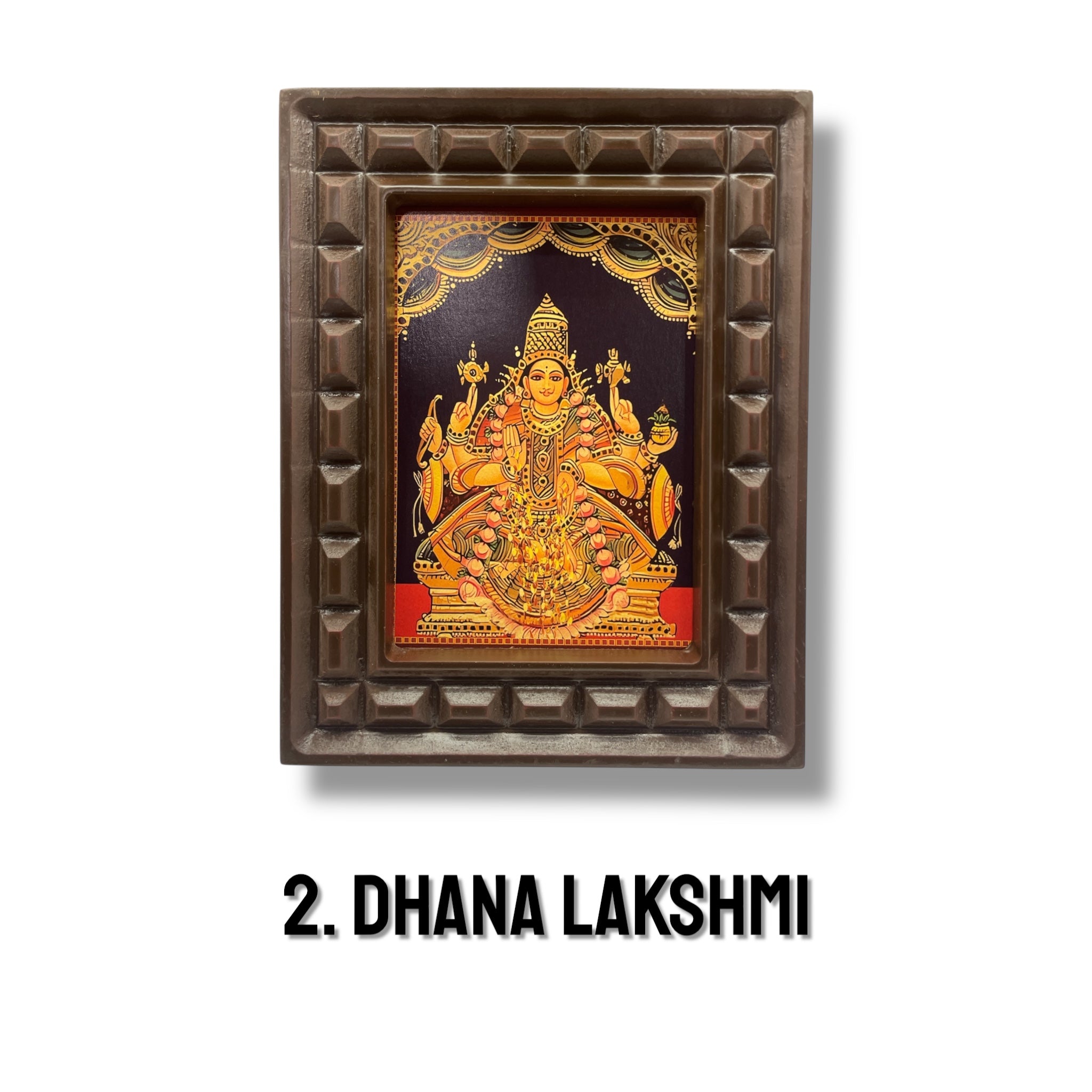 Set of Astalakshmi -2  Gold Leafed Art With Wooden Frame