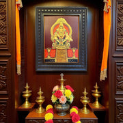 Ayyappa Swami 2 Gold Leafed Art With Wooden Frame