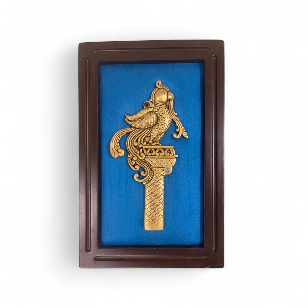 Brass Divine Wall Art Set with Sky Blue Backdrop by Estudio