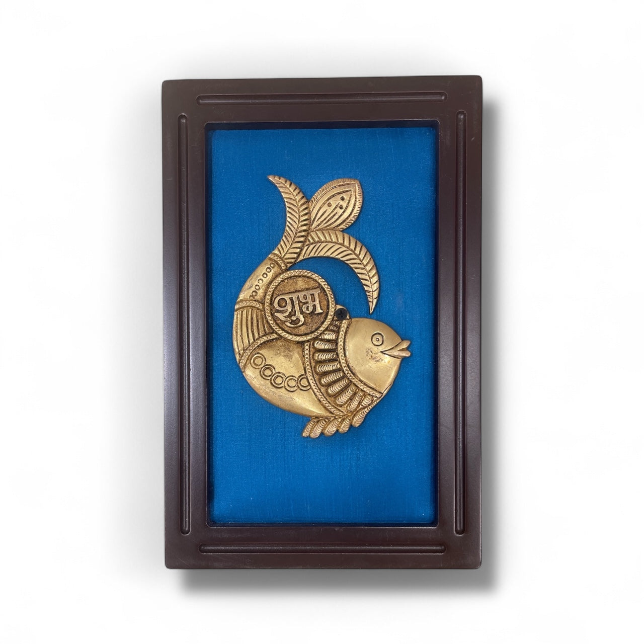 Brass Divine Wall Art Set with Sky Blue Backdrop by Estudio