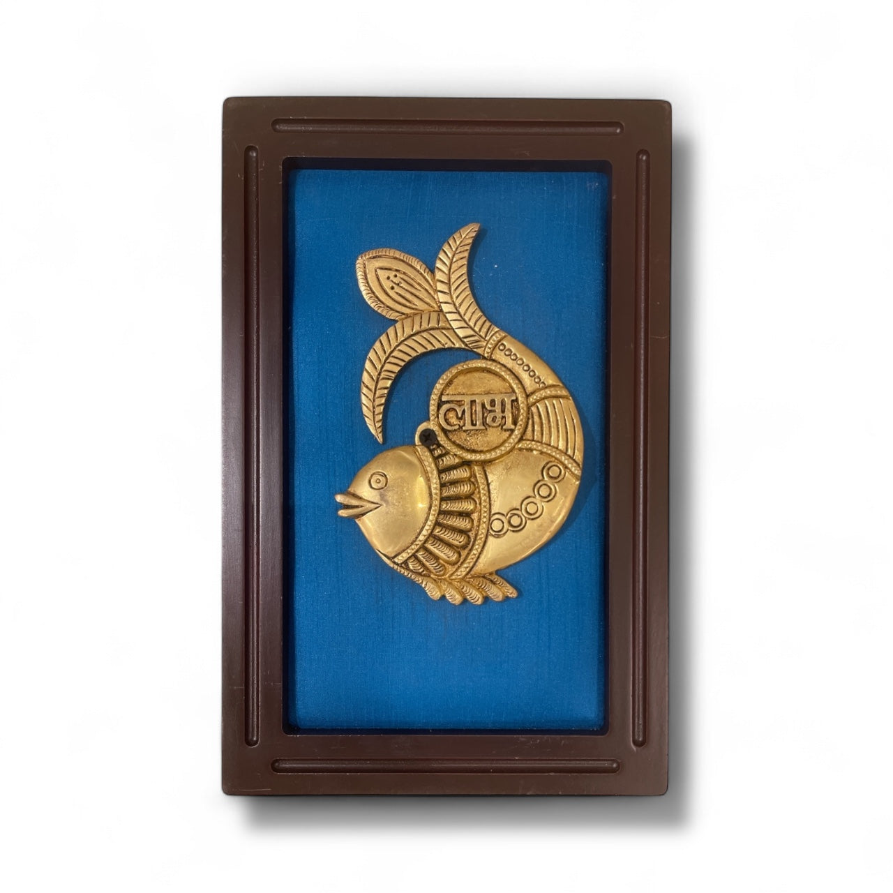 Brass Divine Wall Art Set with Sky Blue Backdrop by Estudio