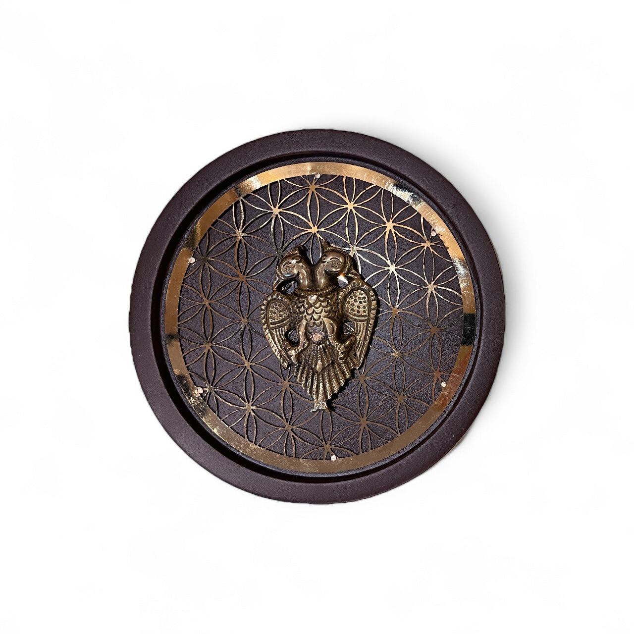 Red Brass Wall Art Set Nagakanya yali Hanuman gadha lotus and 2 headed eagle – Divine Luxury for Modern Interiors
