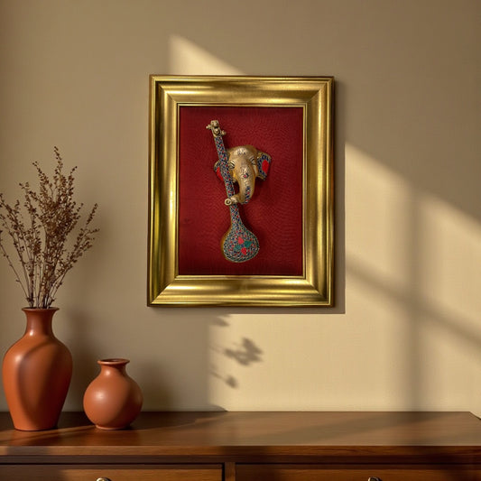 Vidya Ganapathi Brass Wall Art