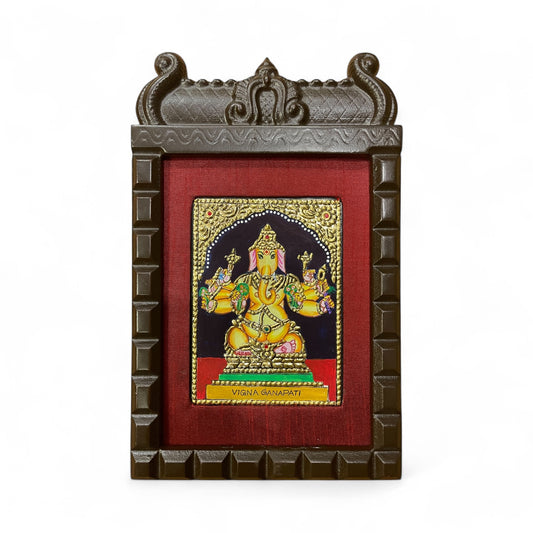 Vigna Ganapati Tanjore Painting